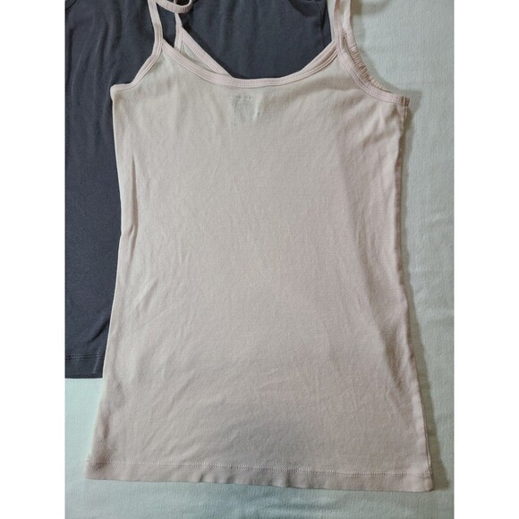 Old Navy 2-Pack Cotton Tank Tops Size Small Pink & Gray Sleeveless - Picture 5 of 8